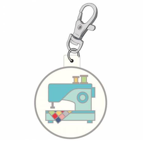 My Happy Place Sewing Machine Enamel Charm from Riley Blake Designs