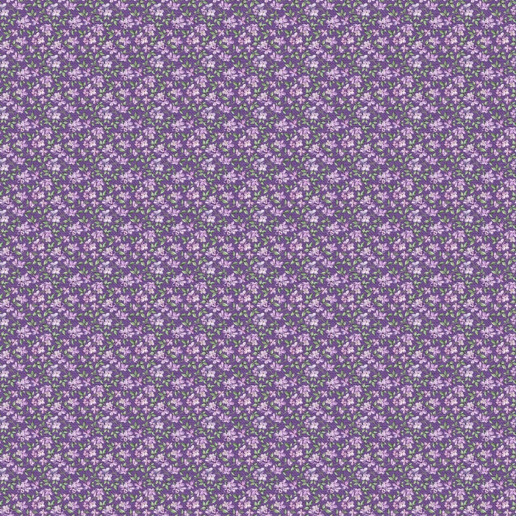 Lilac Garden Mini Lilacs Purple By Deborah Edwards For Northcott