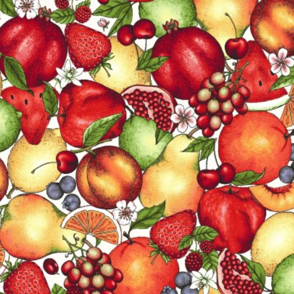 Fancy Fruit Fruit Medley Cream By Kris Lammers For Maywood Studio