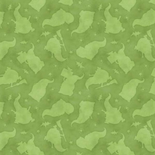 Boo Crew Tonal Gnomes Green By Susan Winget For Wilmington Prints