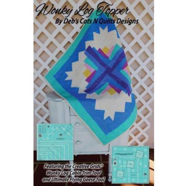 Wonky Log Topper Quilt Pattern By Deb Heatherly Of Deb'S Cats N Quilts