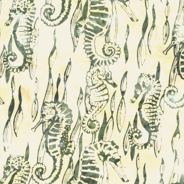 Bali Batik Seahorses Seahorse By Wildfire Designs For Hoffman Fabrics