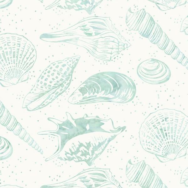 Bali Batik Sea Shell Bluegrass By Wildfire Designs For Hoffman Fabrics