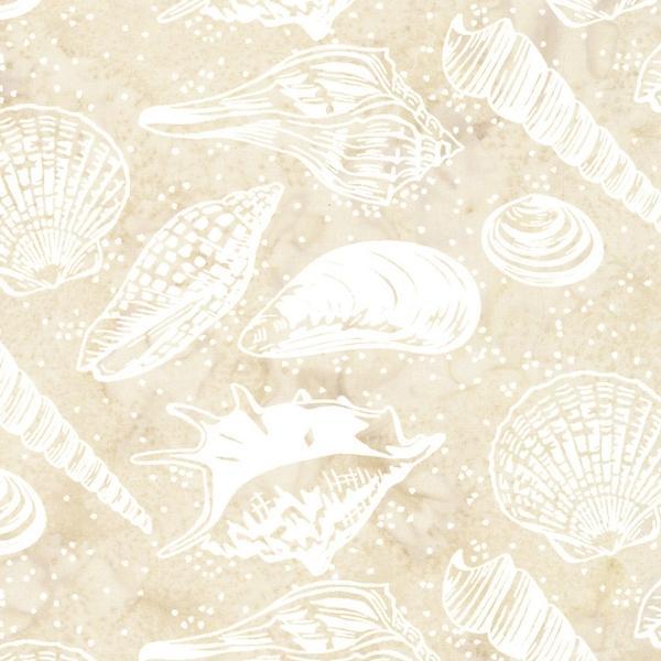 Bali Batik Sea Shell Papyrus By Wildfire Designs For Hoffman Fabrics