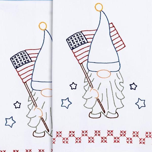 Independence Day Gnome Hand Towels by Jack Dempsey