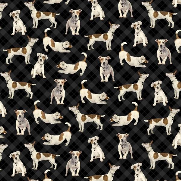 For The Love Of Pete Dogs Black By Bonnie Marris For Northcott