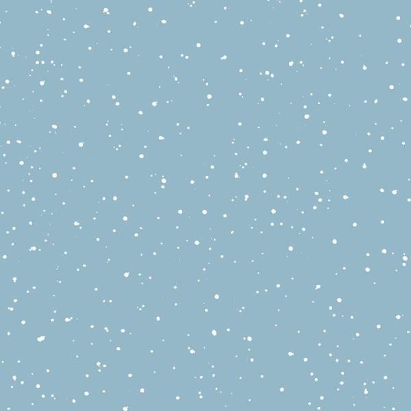 One Snowy Day Snow Dots Dark Blue By Hannah Dale For Maywood Studio