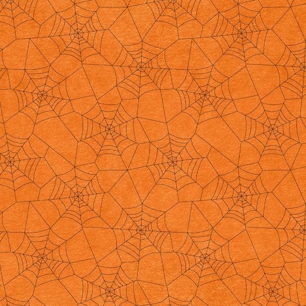 Happy Haunting Allover Spider Webs Orange by P&B Textiles Collection