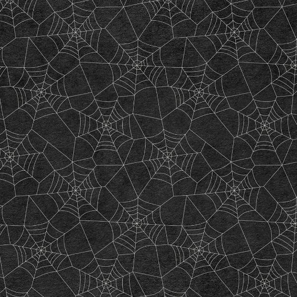 Happy Haunting Allover Spider Webs Black by P&B Textiles Collection