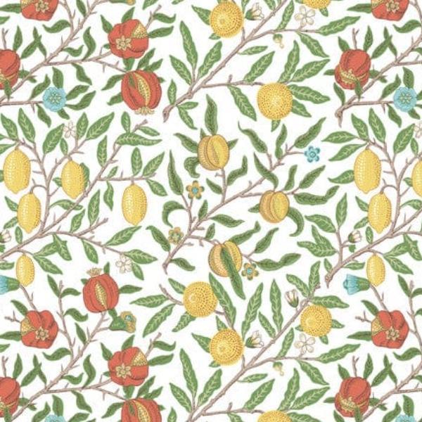 Leicester Fruit White By The Originial Morris & Co For Free Spirit Fabrics