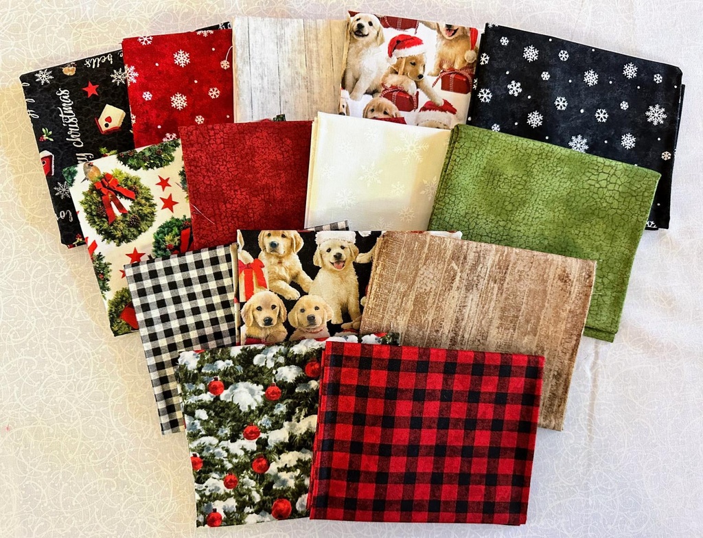 Golden Christmas Fat Quarter Bundle From Northcott