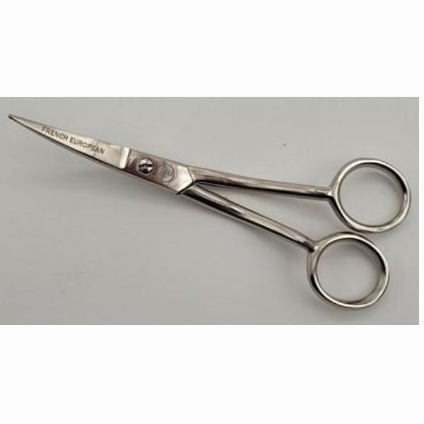 French European Double Angled Serrated 6 Inch Nickel Scissors