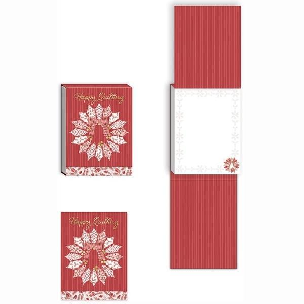 Happy Quilting Red Notepad by Punch Studio from Moda