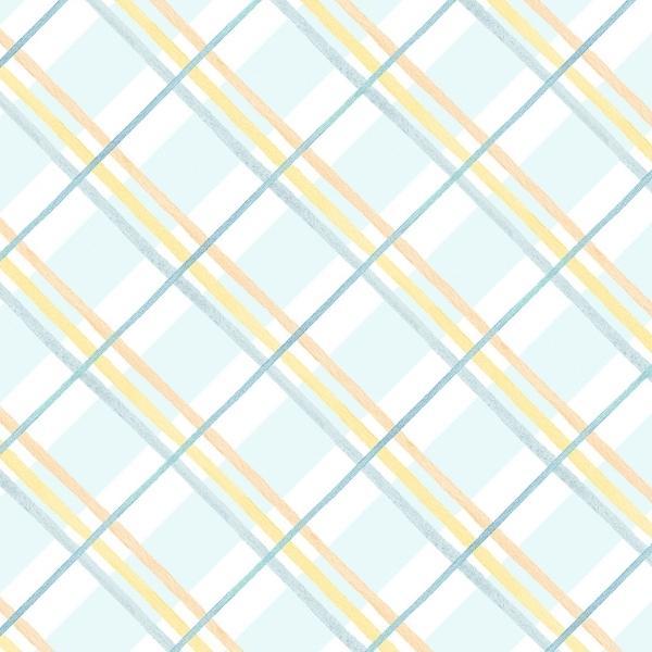 Bunny Love Blue Plaid By Deane Beesley For P&B Textiles