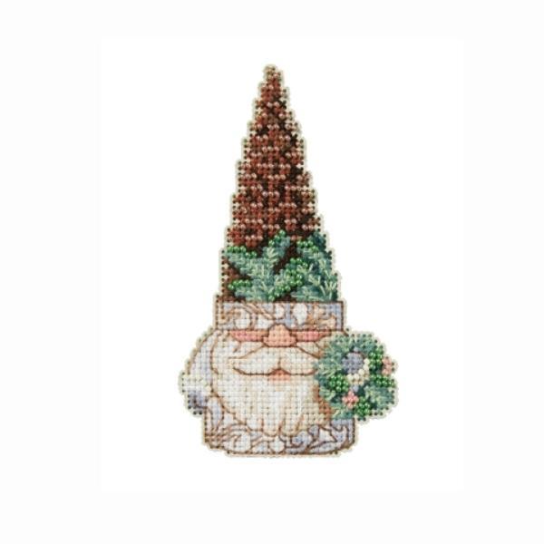 Pinecone Gnome Cross Stitch Kit by Jim Shore for Mill Hill