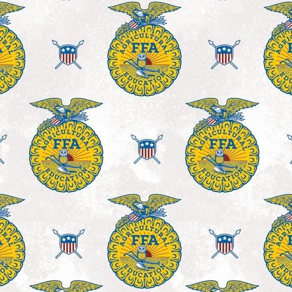 Ffa Forever Blue Refreshed Ffa Emblems Off White By Rbd Collection For Riley Blake Designs