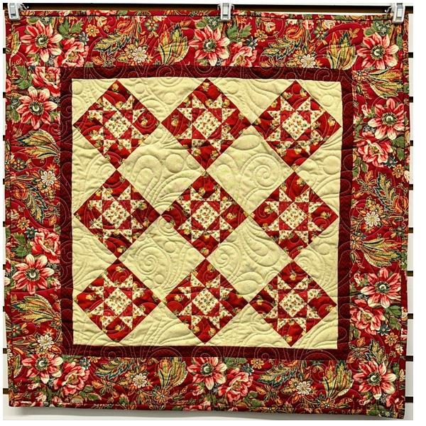 Villa Flora Petite Stars Red Mini Quilt Kit