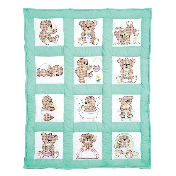 Nursery Quilt Blocks Teddy Bear From Jack Dempsey