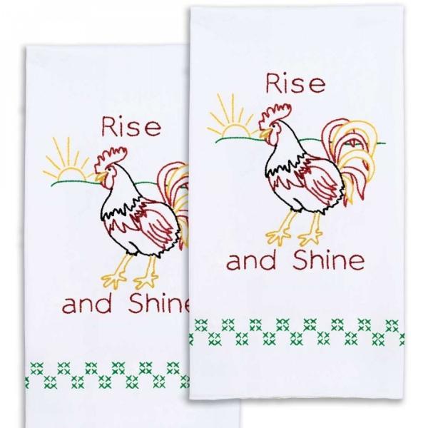 Rise And Shine Decorative Hand Towel Cross Stitch Pattern From Jack Dempsey Inc