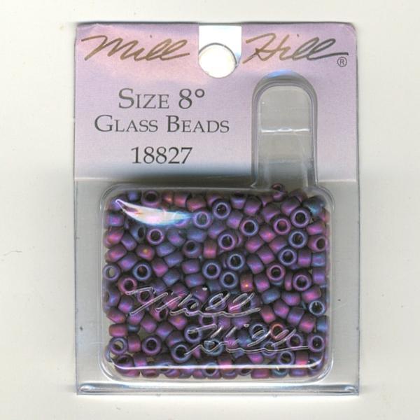 Mill Hill Sixe 8 Glass Beads In Mauve/Purple