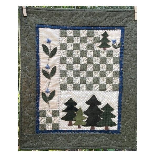 Blueberries And Pines Applique Pattern From Red Button Quilt Company