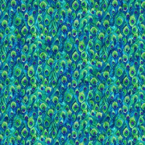 Allure Small Train Indigo By Deborah Edwards & Melanie Samra For Northcott Fabrics 