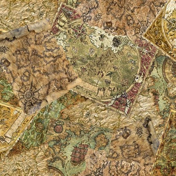 Legendary Journeys Fantasy Map By Jason Yenter For In The Beginning Fabrics 