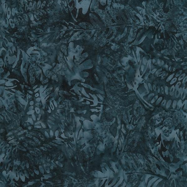 Dinosaurus Denim Leaf Toss By Banyan Batiks Studio For Northcott Fabrics 