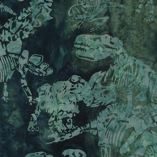 Dinosaurus Midnight Fossilized By Bayan Batiks Studio For Northcott Fabrics 