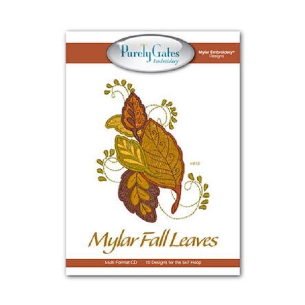 Mylar Fall Leaves Embroidery Cd Pattern From Purely Gates