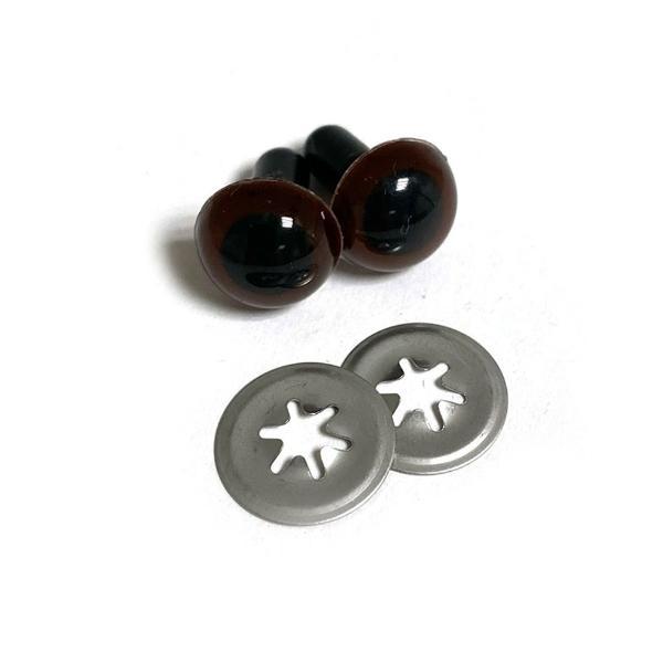 Dark Brown Crystal Toy Eyes 12Mm From Voodoo Bag Hardware 