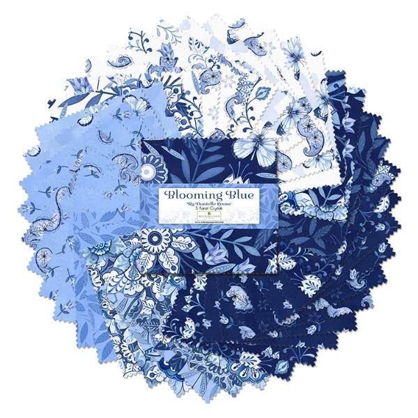 Blooming Blue 5 Karat Crystals by Danielle Leone for Wilmington Prints