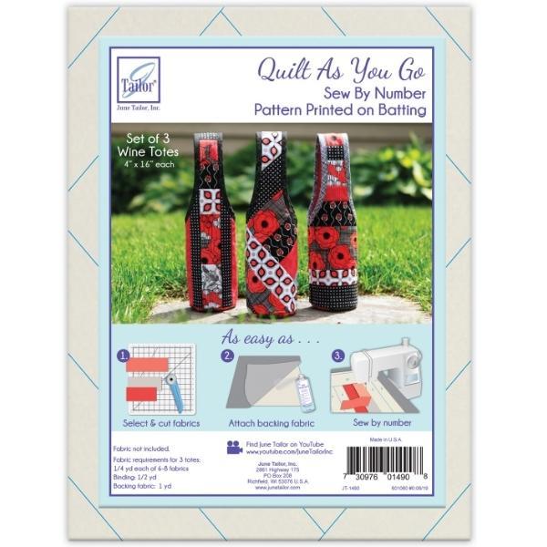 Quilt As You Go Wine Totes 3 Pack From June Tailor