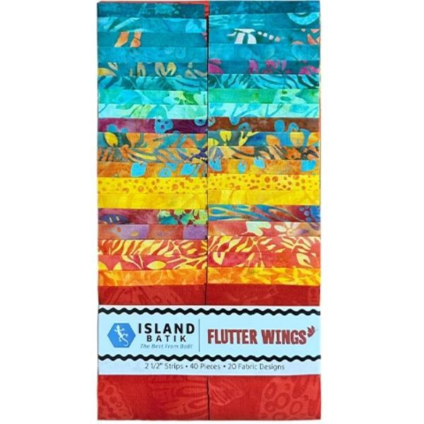 Flutter Wings 2.5" Strip Pack 40 Pieces From Island Batik