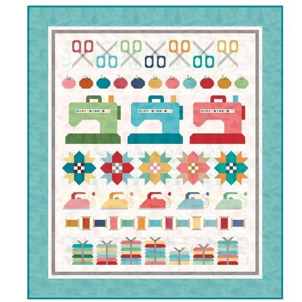 Sew By Row Quilt Kit Featuring Shabby By Riley Blake