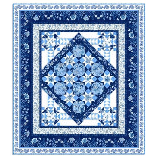 Blooming Blue Quilt Kit From Wilmington Prints