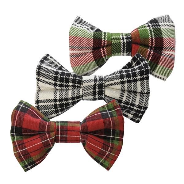 Christmas Plaid Pet Bow Tie Set Of Three