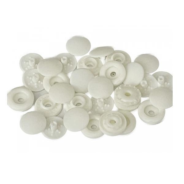 Tool-less Plastic Snap Fasteners 9mm, White