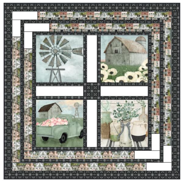 Countryside Quilt Kit From 3 Wishes