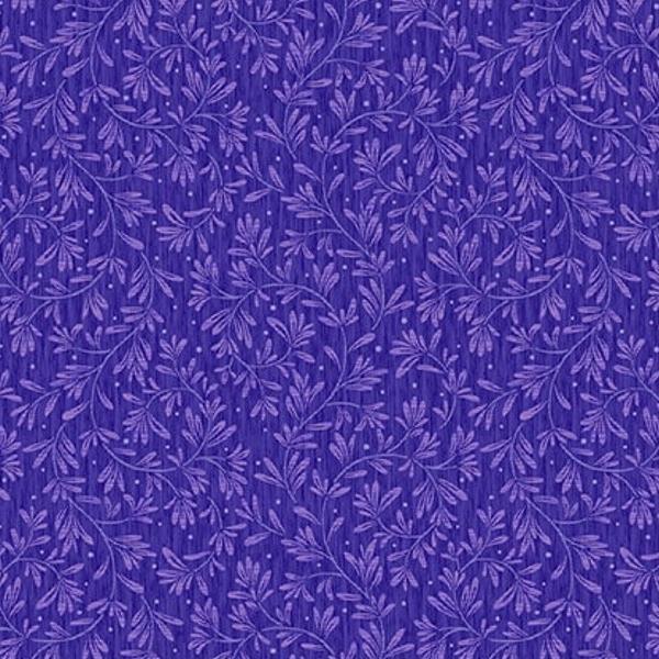 Nature'S Affair Blue/Violet Rosemary By Jan Mott For Henry Glass Fabrics 