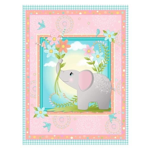 Wee Ones Elephant 36" Panel From Oasis Fabrics