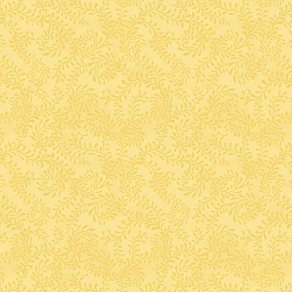 Swirling Leaves Lemon Yellow By Danielle Leone For Wilmington Prints 