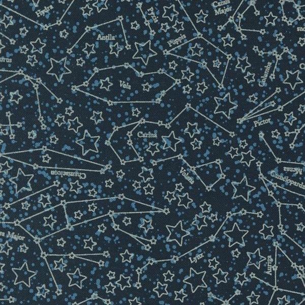 Starry Sky Midnight Constellations by April Rosenthal for Moda Fabrics 