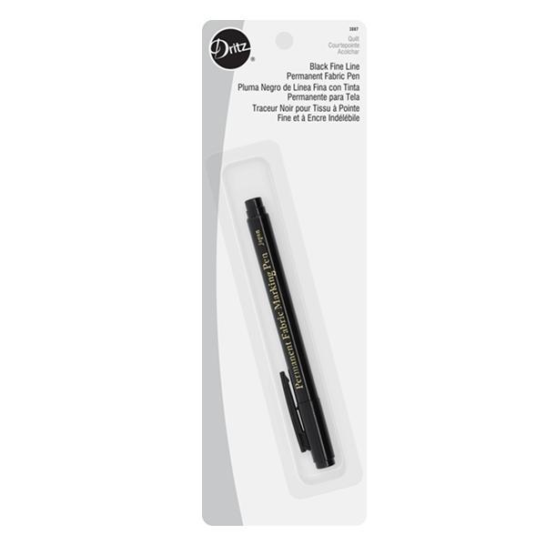 Dritz Fine Line Permanent Fabric Pen, Black