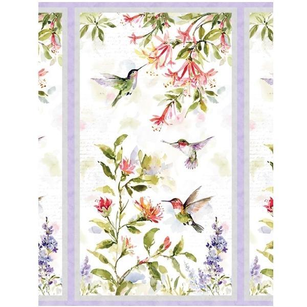 Hummingbird Floral Panel By Susan Winget For Wilmington Prints