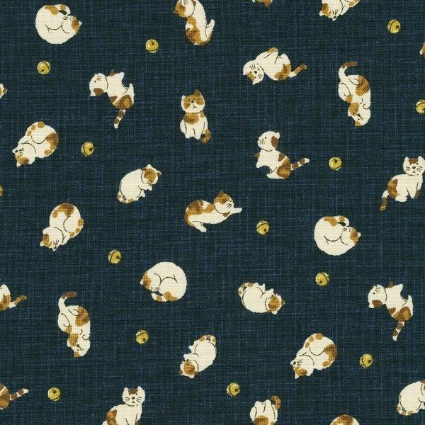 Sevenberry Kasuri Navy Cats By Sevenberry For Robert Kaufman