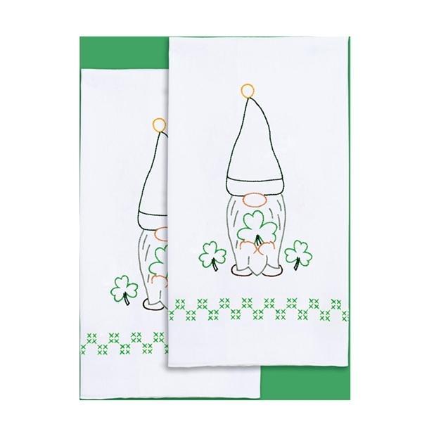 St. Patricks Day Decorative Hand Towels Embroidery Kit By Jack Dempsey Inc