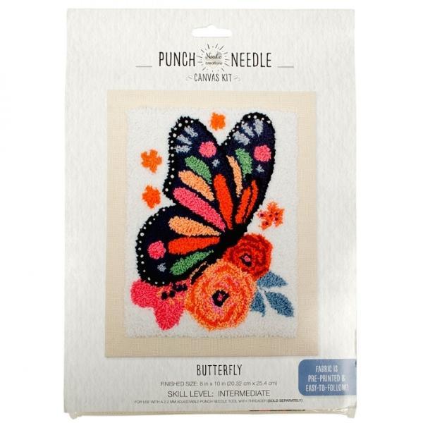 Butterfly Punch Needle Canvas Kit