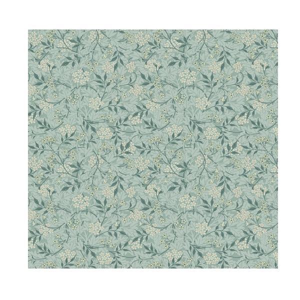 Morris & Co Jasmine Aqua By The Original Morris & Co For Free Spirit Fabrics 