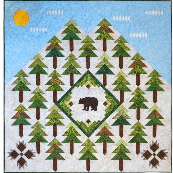 Kodiak In The Woods Quilt Kit From Island Batik